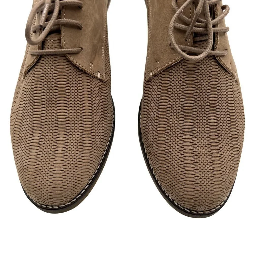ALDO NEW Mens10 Maedagua Lace Up Oxford Shoes Suede Mesh Beige Portugal Made